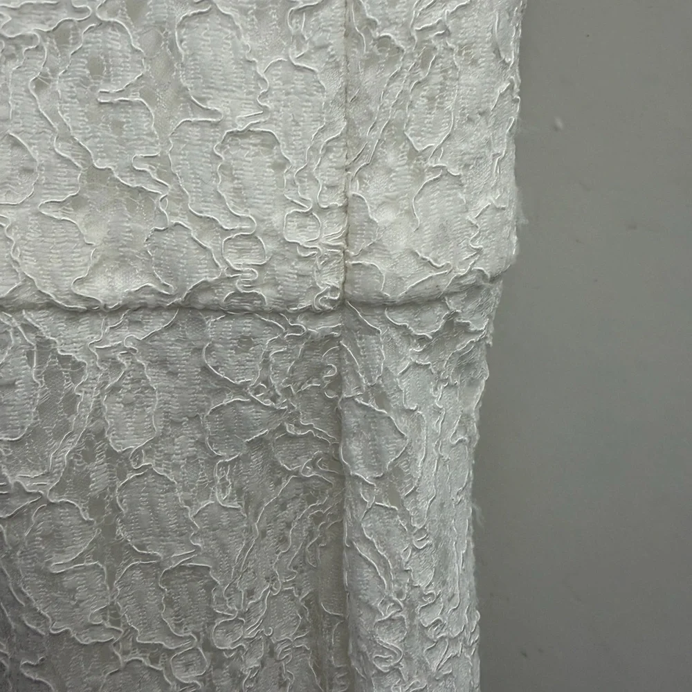 Adrianna Papell Sleeveless Bridal Dress Ivory - Picture 7 of 16